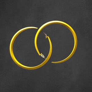 Yellow Open Hoop Earrings - Yellow